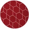 enrejado geometrico en rojo