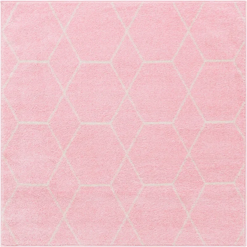 enrejado geometrico en rosa claro