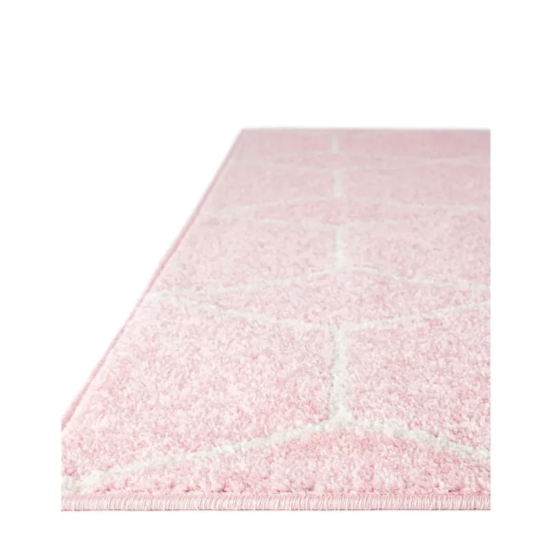 enrejado geometrico en rosa claro