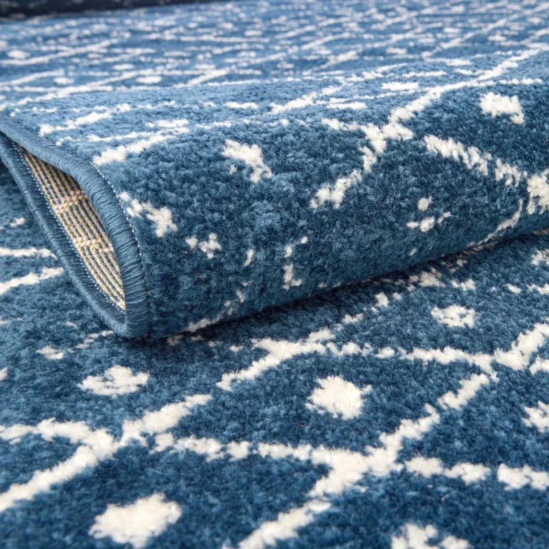 enrejado pacifica geometrico en azul marino