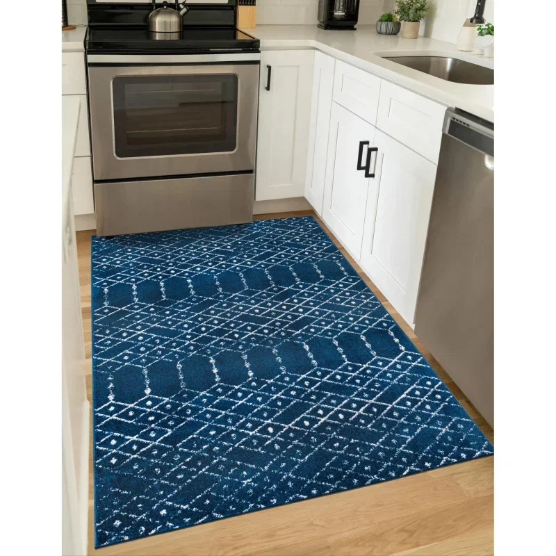 enrejado pacifica geometrico en azul marino
