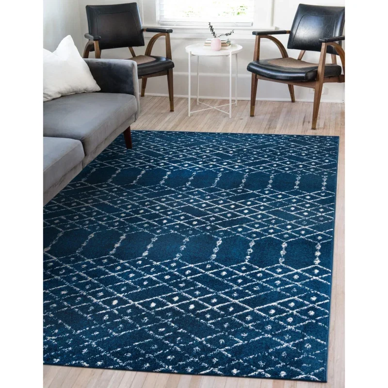 enrejado pacifica geometrico en azul marino