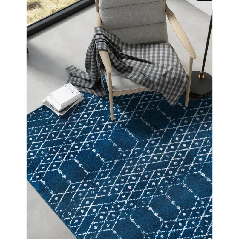 enrejado pacifica geometrico en azul marino