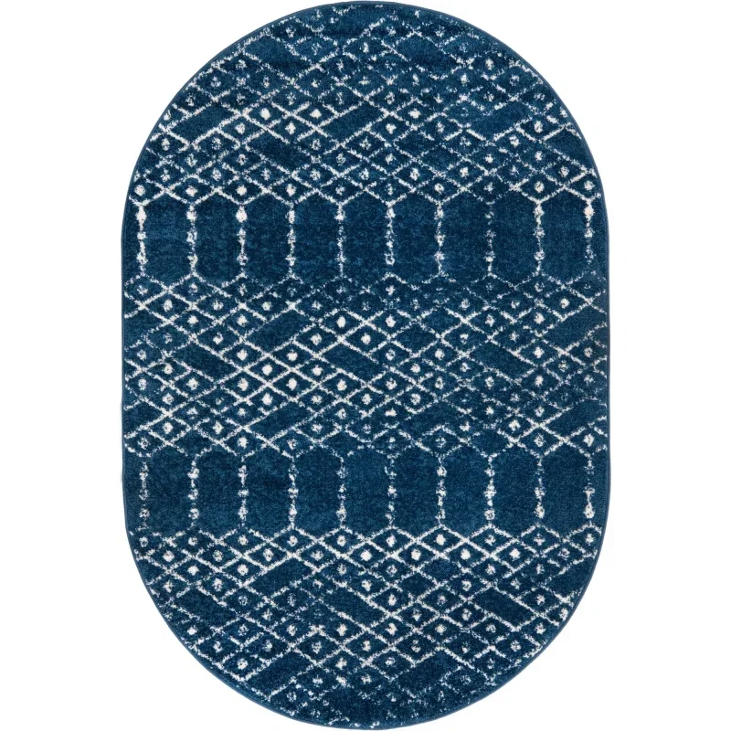 enrejado pacifica geometrico en azul marino