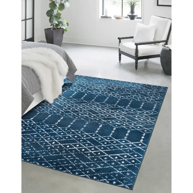 enrejado pacifica geometrico en azul marino