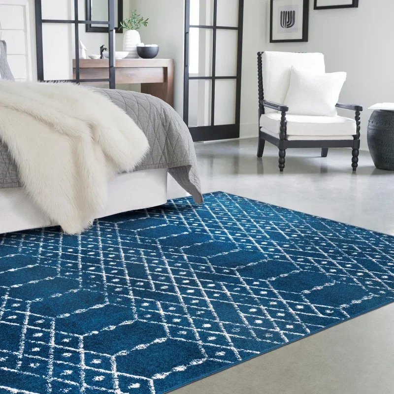 enrejado pacifica geometrico en azul marino