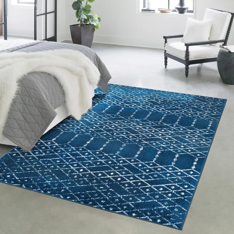 enrejado pacifica geometrico en azul marino