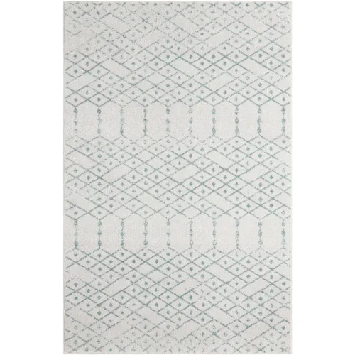 enrejado pacifica geometrico en marfil y aqua