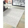 enrejado pacifica geometrico en marfil y aqua