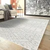 enrejado pacifica geometrico en marfil y aqua