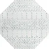 enrejado pacifica geometrico en marfil y aqua