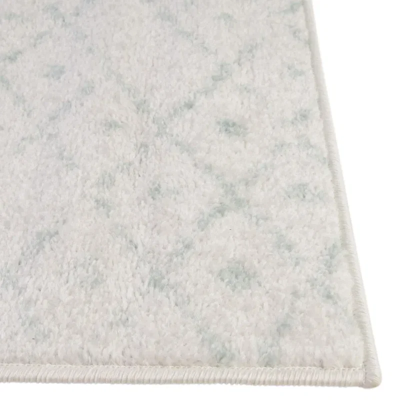 enrejado pacifica geometrico en marfil y aqua
