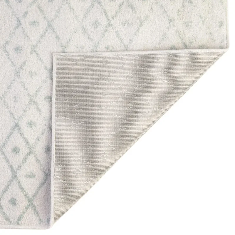 enrejado pacifica geometrico en marfil y aqua