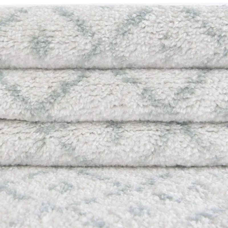 enrejado pacifica geometrico en marfil y aqua