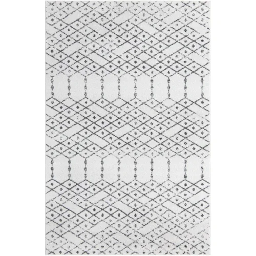 enrejado pacifica geometrico en marfil y negro