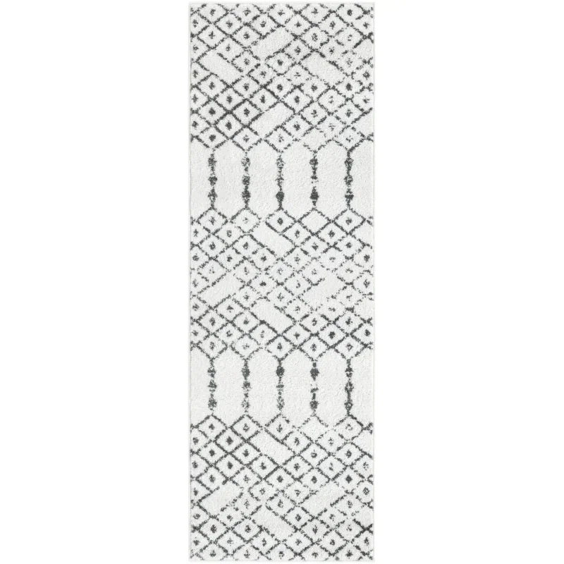 enrejado pacifica geometrico en marfil y negro