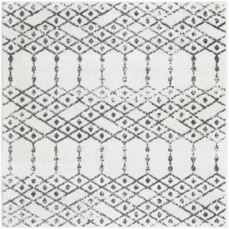 enrejado pacifica geometrico en marfil y negro