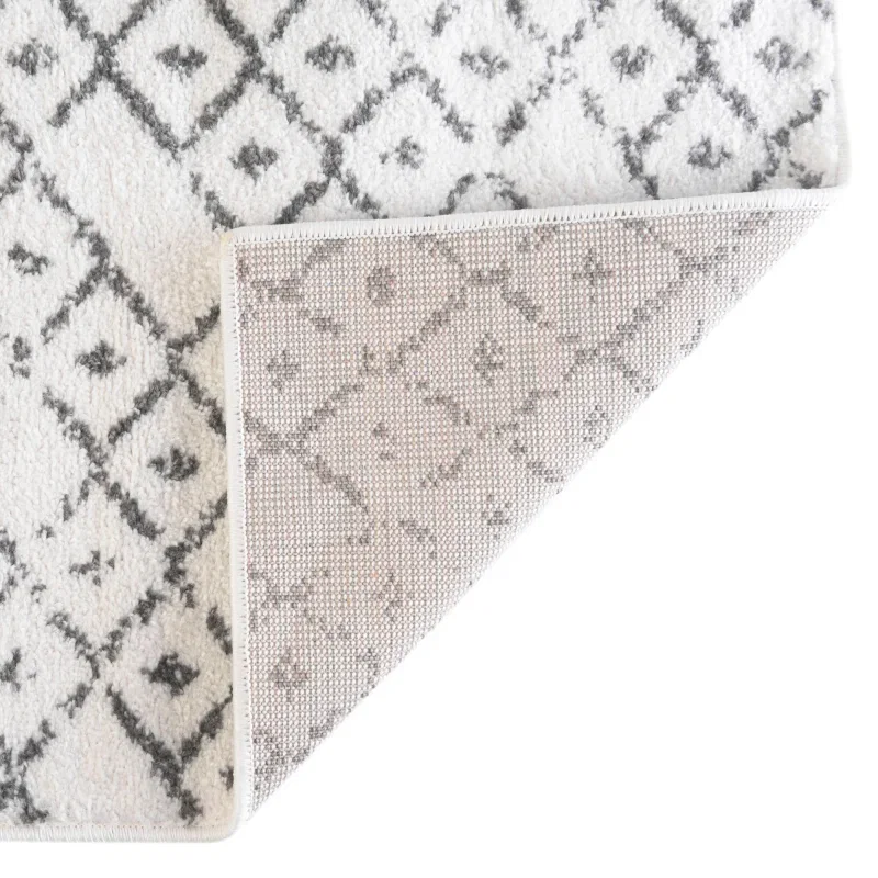 enrejado pacifica geometrico en marfil y negro