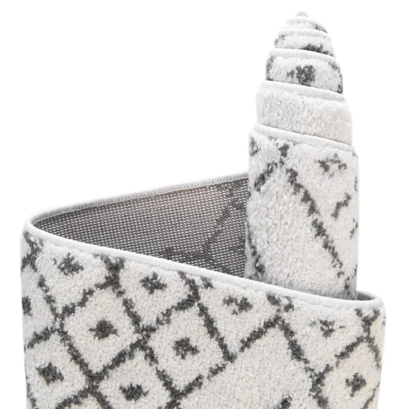 enrejado pacifica geometrico en marfil y negro
