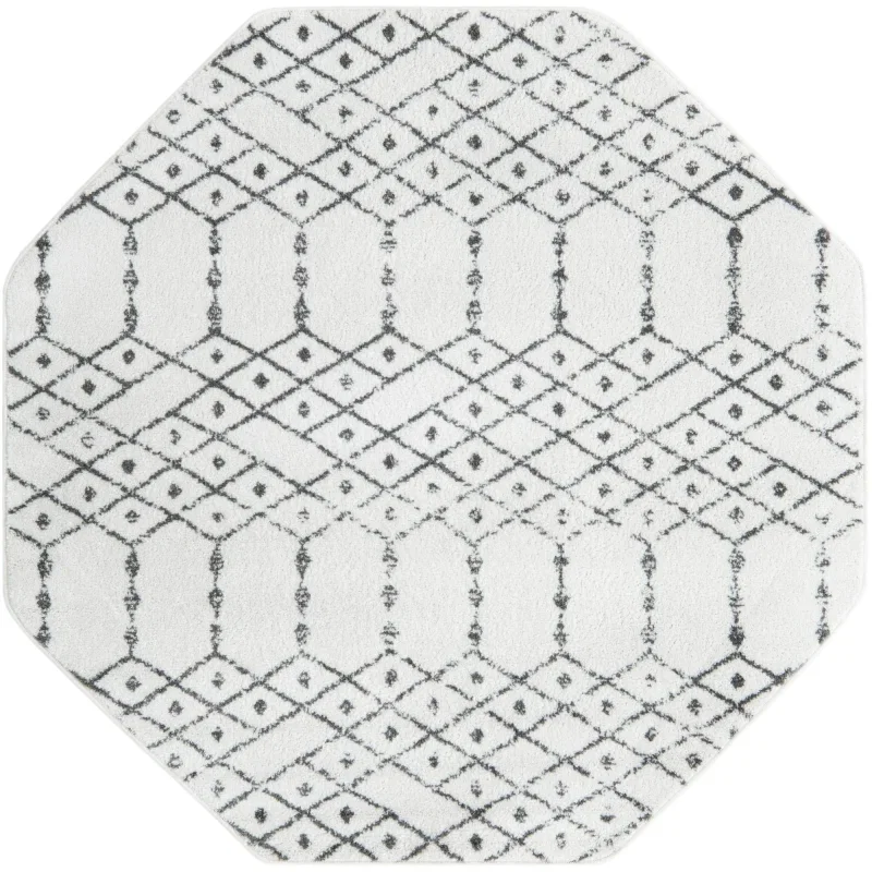 enrejado pacifica geometrico en marfil y negro
