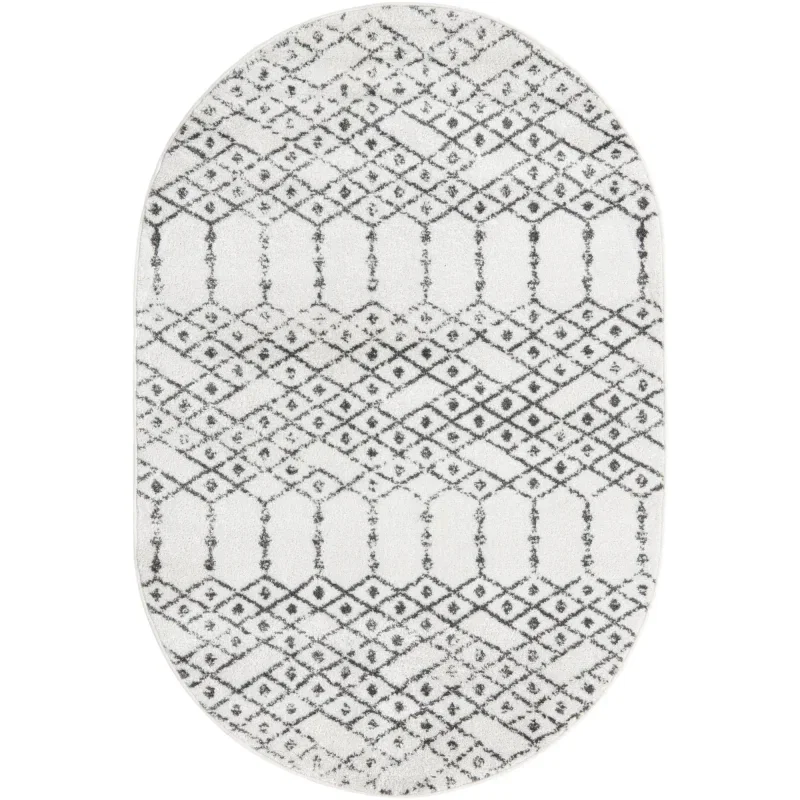 enrejado pacifica geometrico en marfil y negro