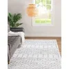 enrejado pacifica geometrico en marfil y negro