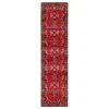 Tapete Estrella Polar Medallón Tribal en Rojo y Negro