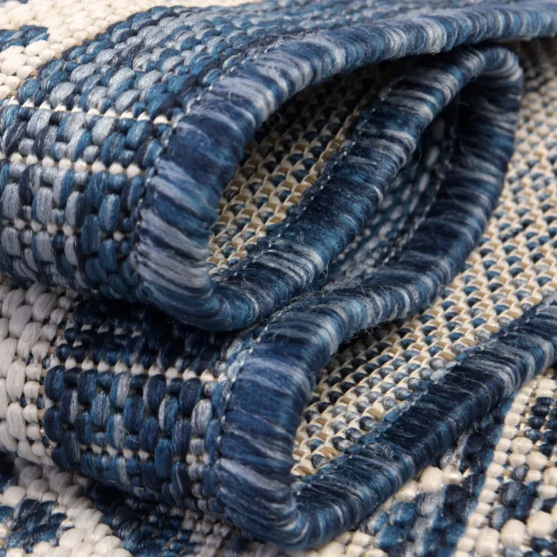 exterior azteca geometrico en azul