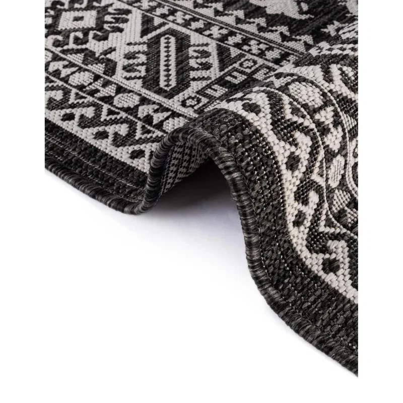 exterior azteca geometrico en gris carbon