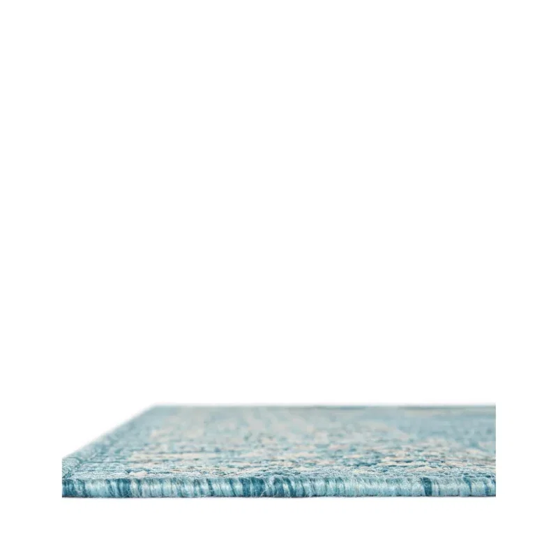 exterior bordes geometrico en aqua