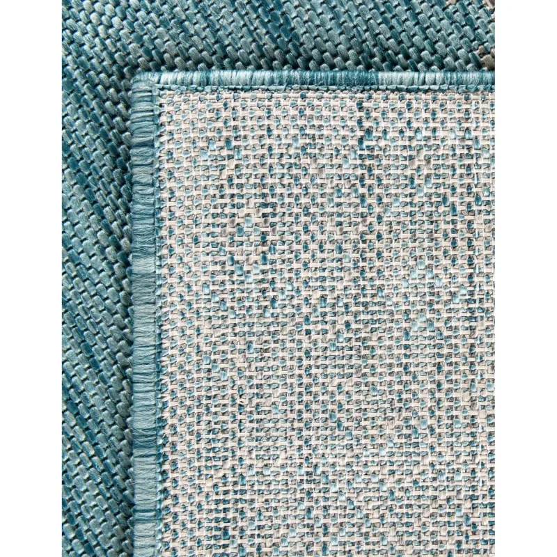exterior bordes geometrico en aqua