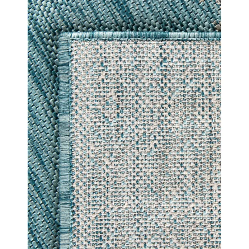 exterior bordes geometrico en aqua