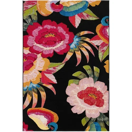 exterior botanico floral nocturno en multicolor