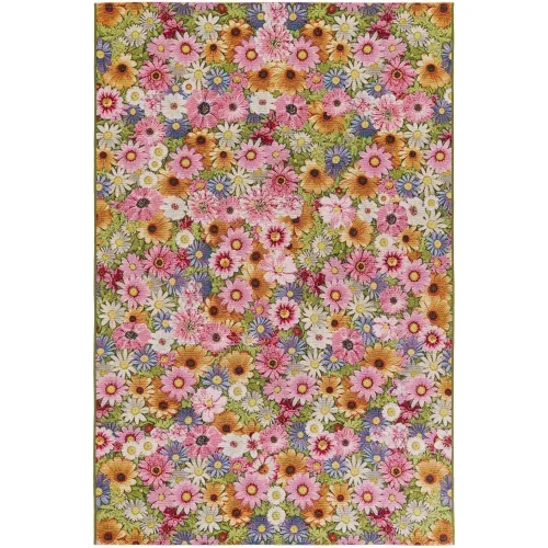 exterior botanico floral rosa en multicolor