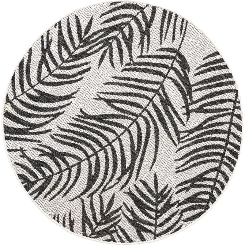 exterior botanico palmas en gris y marfil