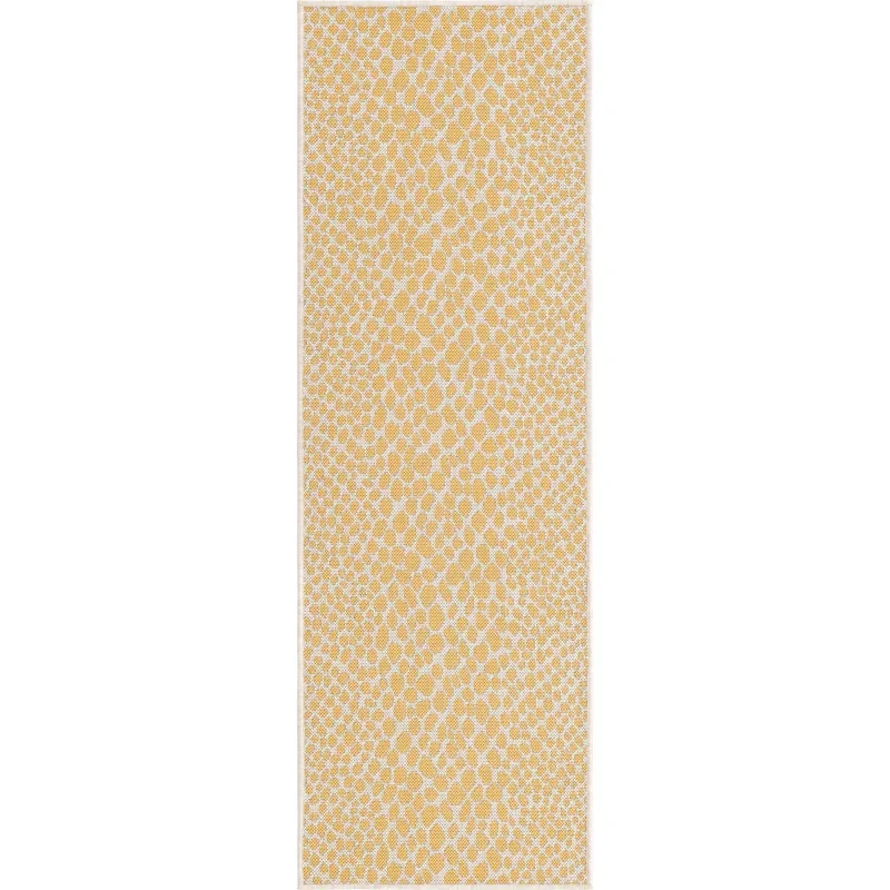 exterior hamptons animal print en amarillo y marfil