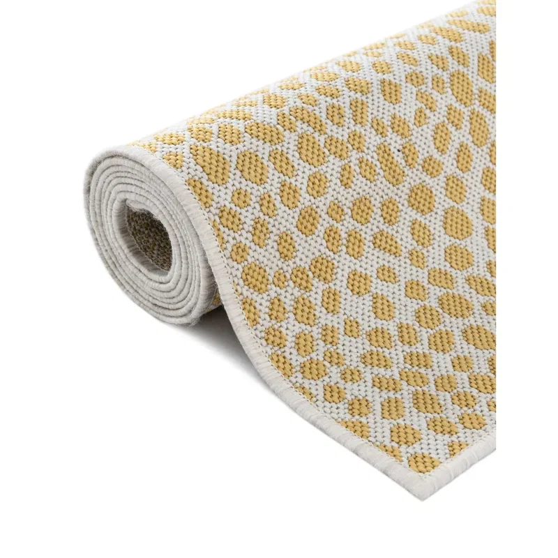 exterior hamptons animal print en amarillo y marfil