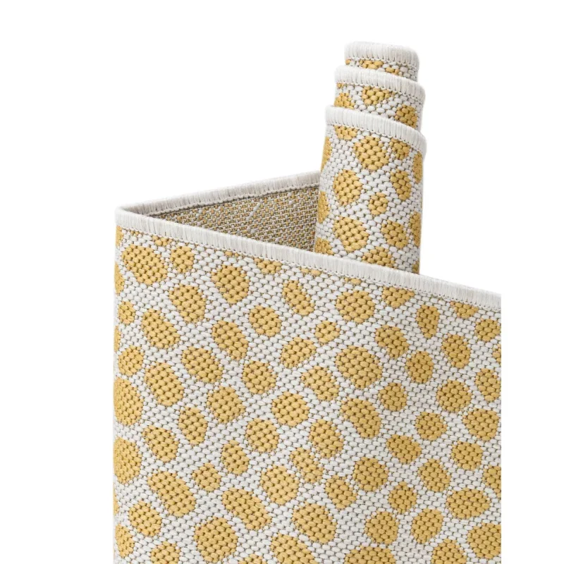 exterior hamptons animal print en amarillo y marfil