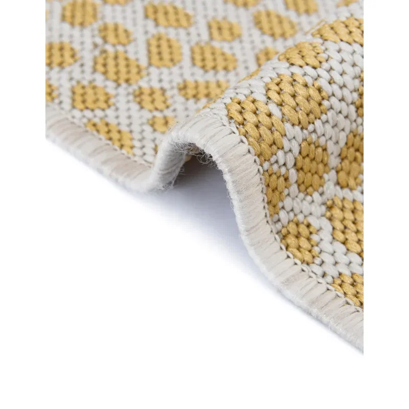 exterior hamptons animal print en amarillo y marfil