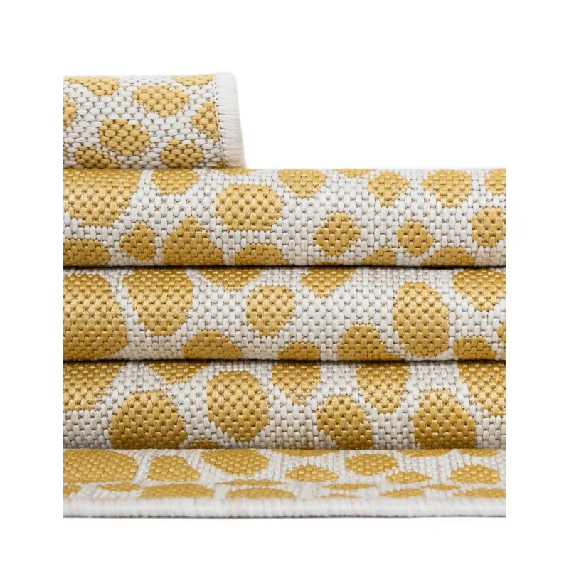 exterior hamptons animal print en amarillo y marfil