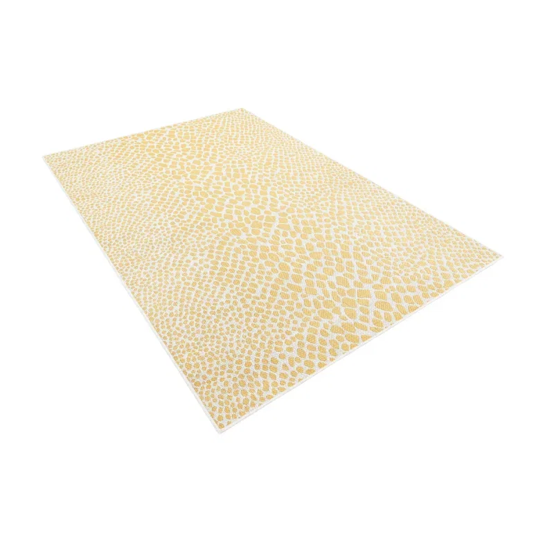 exterior hamptons animal print en amarillo y marfil