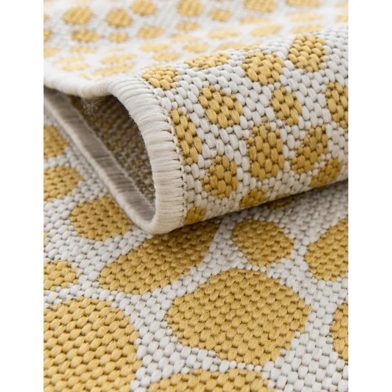 exterior hamptons animal print en amarillo y marfil
