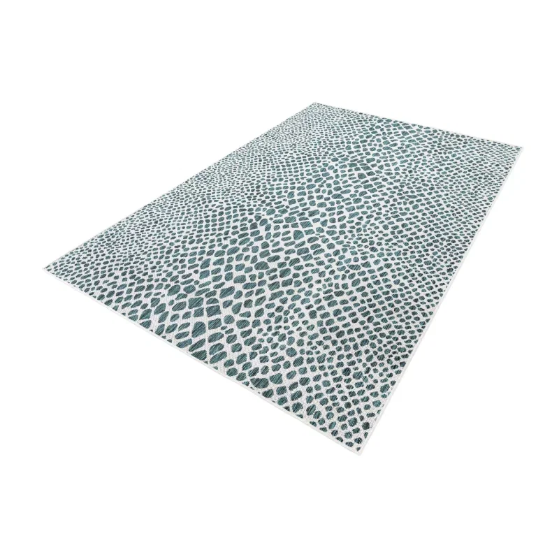 exterior hamptons animal print en verde azulado