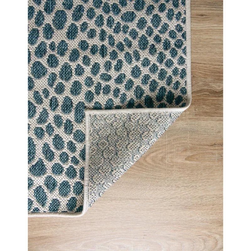 exterior hamptons animal print en verde azulado