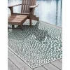 exterior hamptons animal print en verde azulado