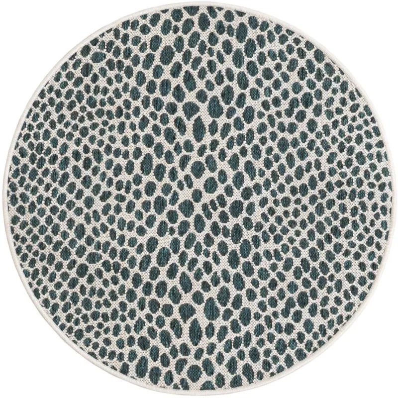 exterior hamptons animal print en verde azulado