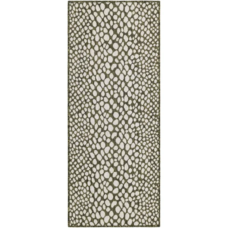 exterior hamptons animal print en verde