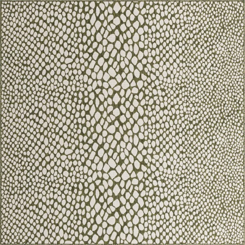 exterior hamptons animal print en verde