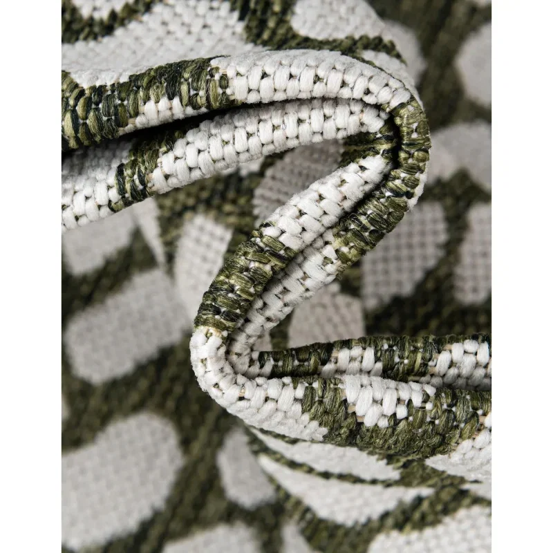 exterior hamptons animal print en verde