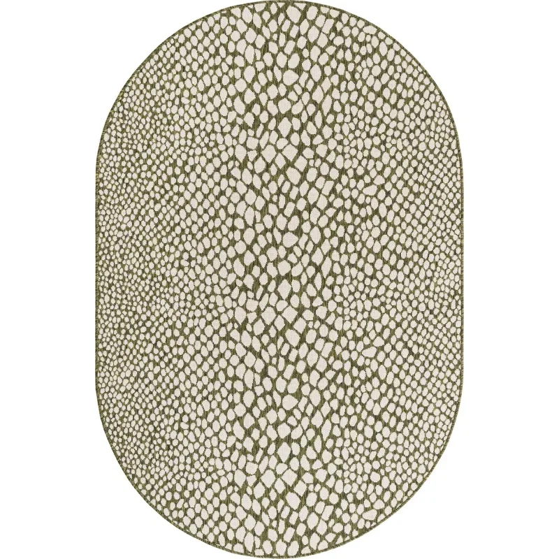 exterior hamptons animal print en verde